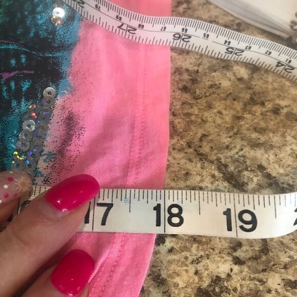 Justice Size 16 Girls Pink Graphic Crop Top - Picture 5 of 8